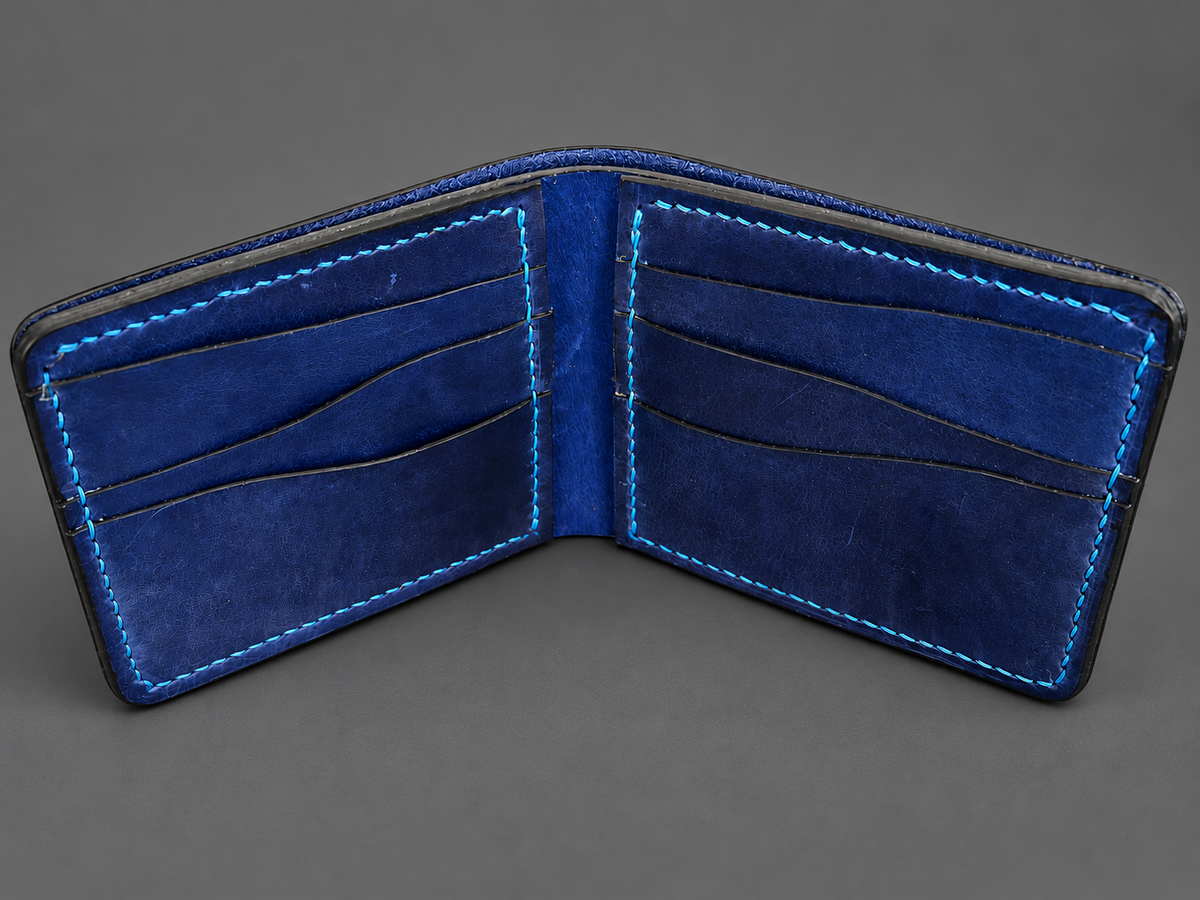 Ocean Blue Bifold Wallet