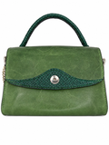 Forest Noir Bag with Salmon Skin