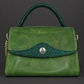 Forest Noir Bag with Salmon Skin