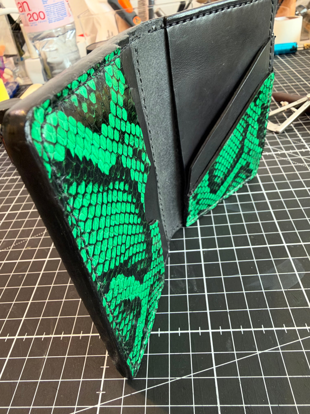 Snake wallet - green