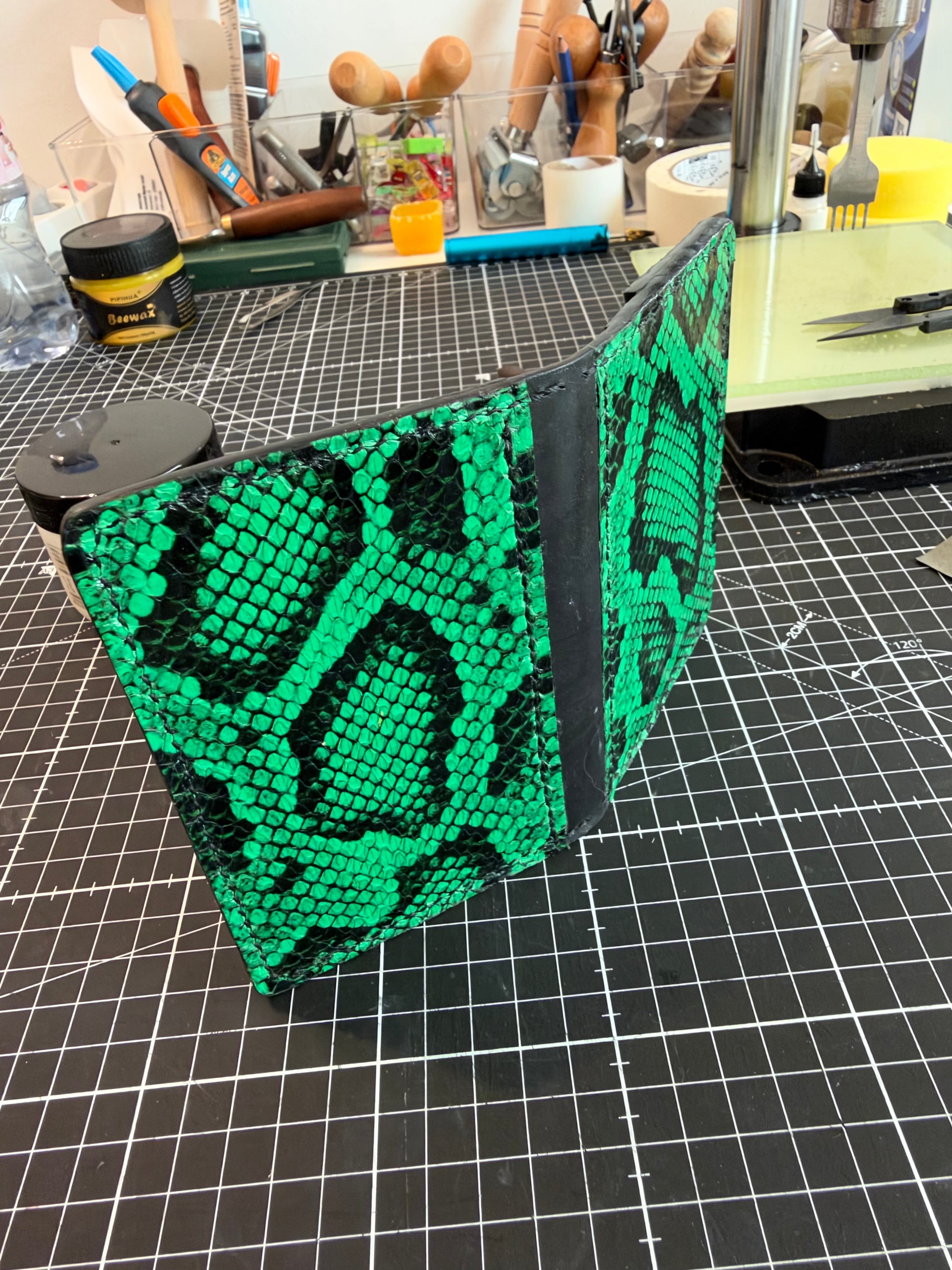Snake wallet - green