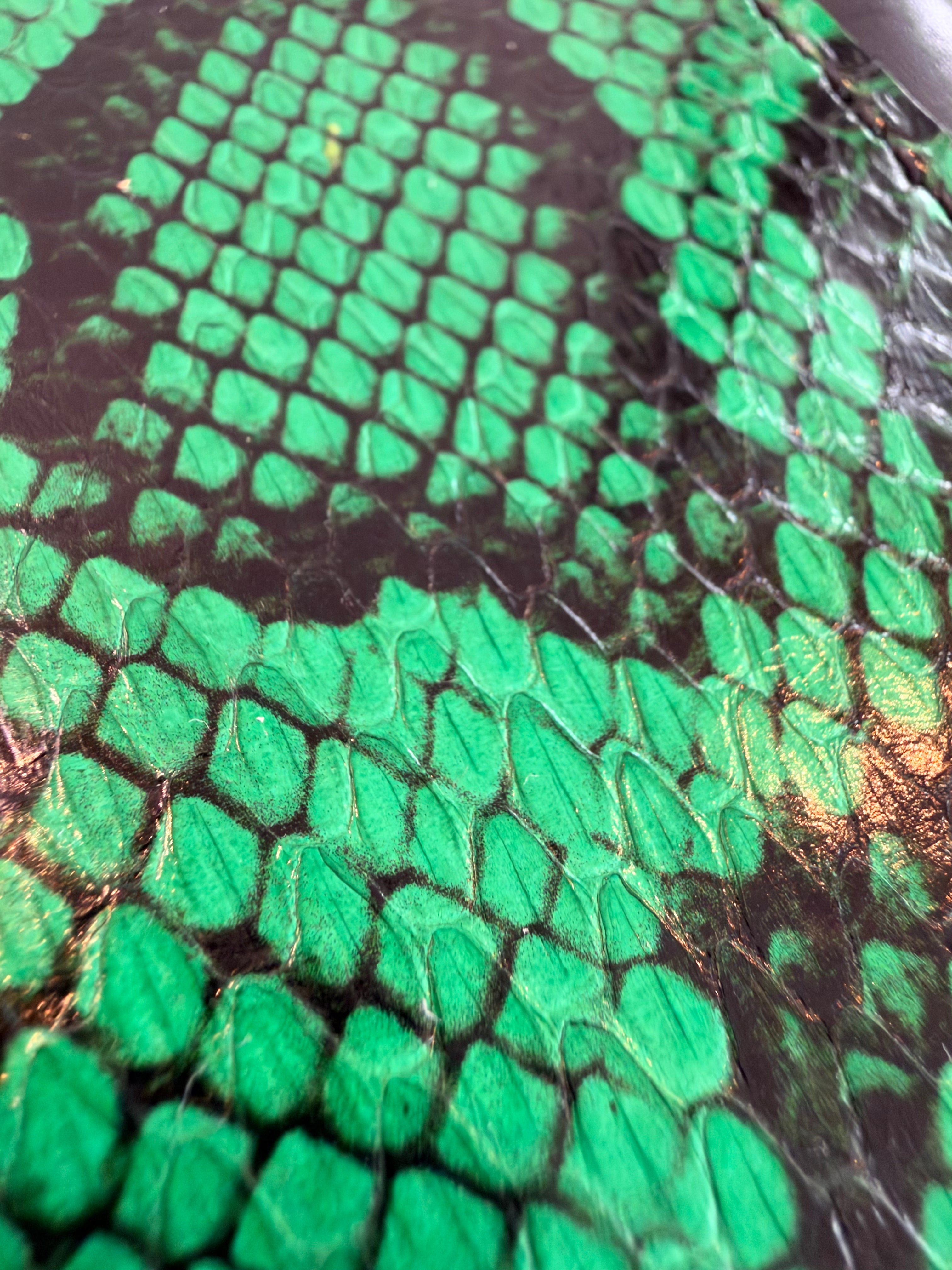 Snake wallet - green