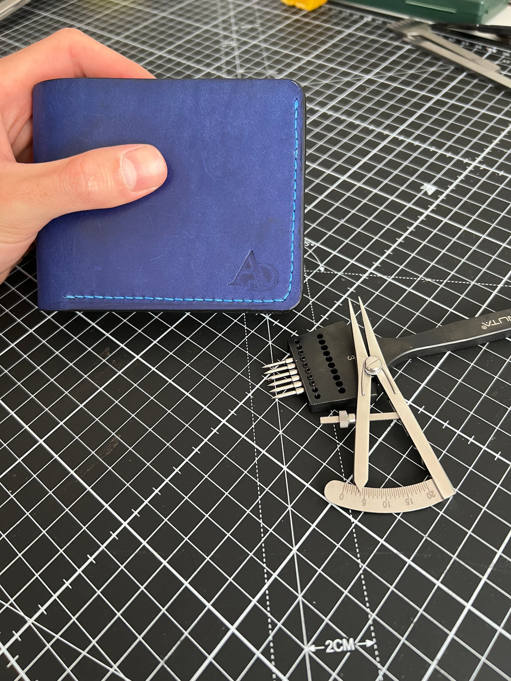 Ocean Blue Bifold Wallet
