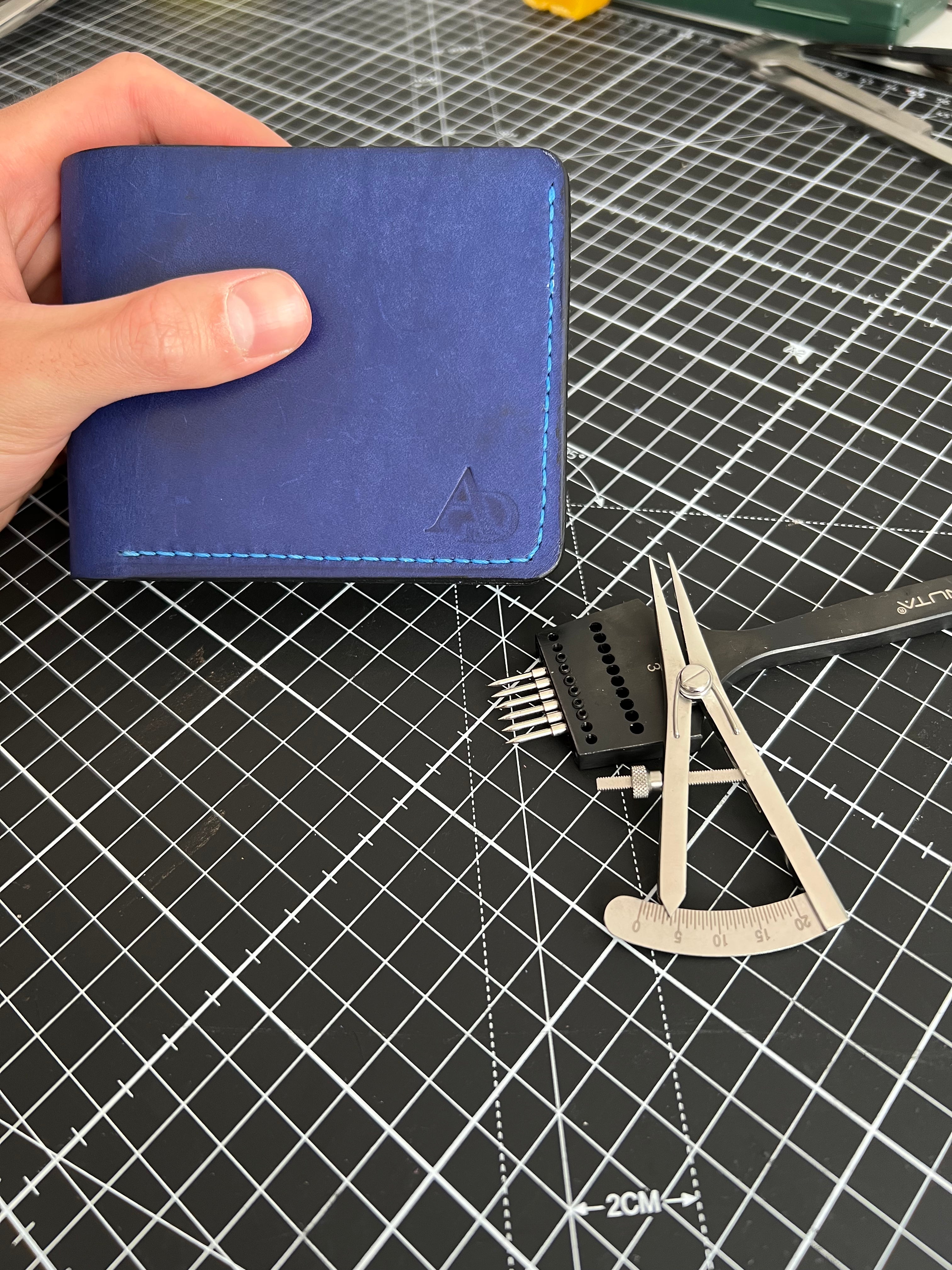 Ocean Blue Bifold Wallet