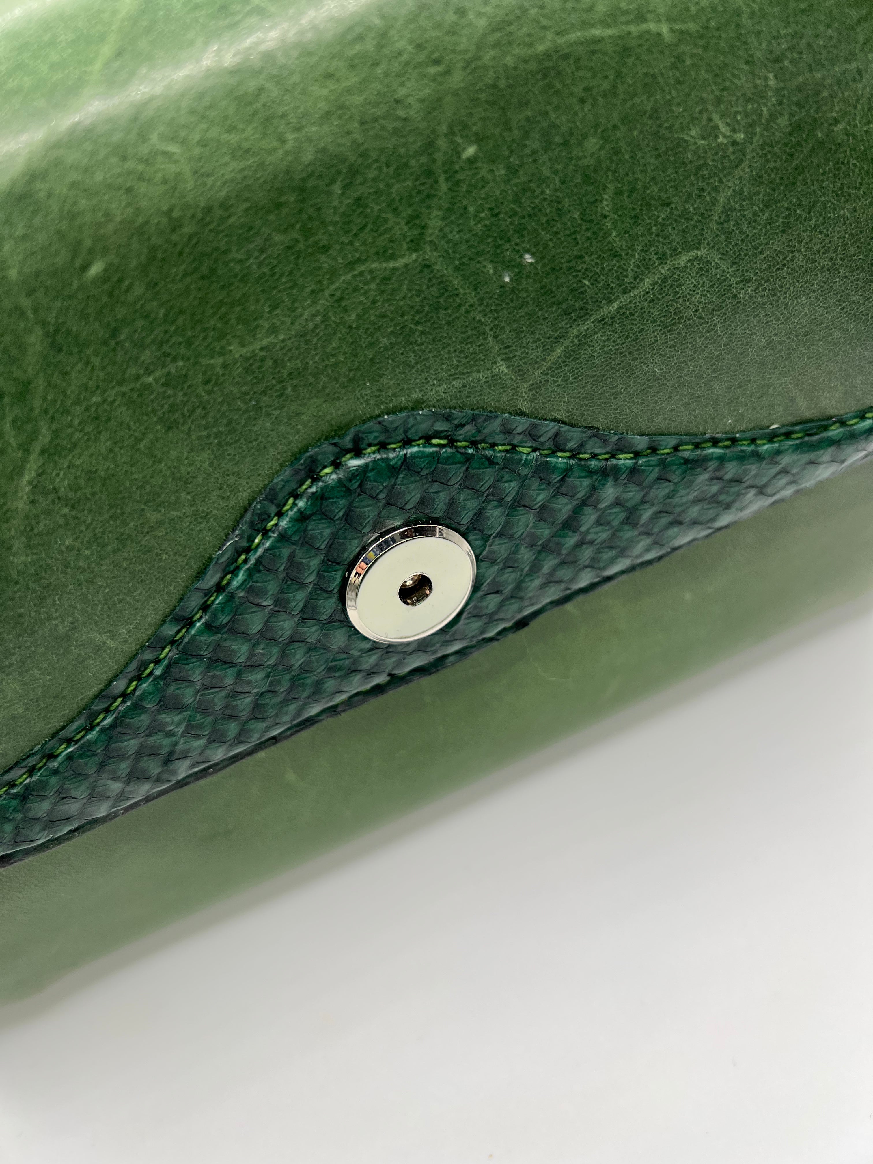 Forest Noir Bag with Salmon Skin
